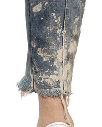 Off-White 18cm Stripe Distressed Denim Jeans