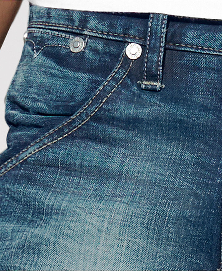 Levi's 514 Straight Fit Shredded Flap Pocket Jeans, $78 | Macy's | Lookastic
