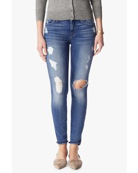7 For All Mankind The Skinny With Destroy In Stretch Blue Orchid