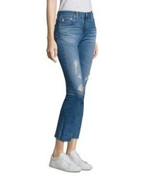 AG Jeans Ag Jodi Distressed Medium Wash Cropped Flare Jeans