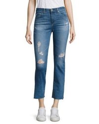 AG Jeans Ag Jodi Distressed Medium Wash Cropped Flare Jeans
