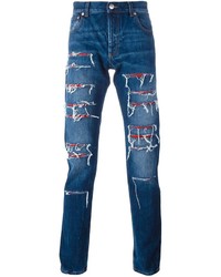 Alexander McQueen Distressed Effect Jeans