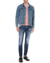 Replay Anbass Distressed Slim Fit Skinny Jeans