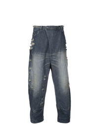 Julius Asymmetric Zip Front Jeans
