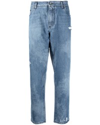 Dolce & Gabbana Bleached Effect Cropped Jeans