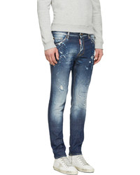DSQUARED2 Blue Distressed Cool Guy Jeans