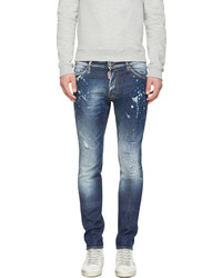 DSQUARED2 Blue Distressed Cool Guy Jeans