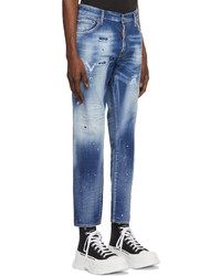 DSQUARED2 Blue Distressed Skater Jeans