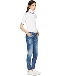 Dsquared2 Blue Distressed Twiggy Jeans