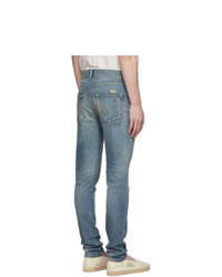 Saint Laurent Blue Low Rise Skinny Jeans
