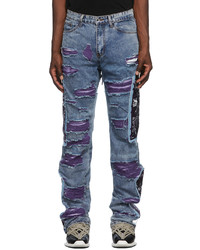Who Decides War by MRDR BRVDO Blue Violet Fusion Jeans