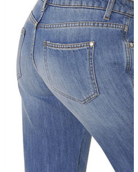 Ermanno Scervino Cotton Denim Jeans Wwool Lace Patches