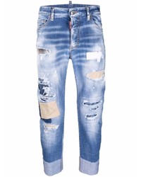 DSQUARED2 Cropped Rip Detail Jeans