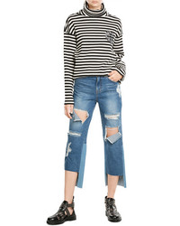 Sjyp Distressed Cropped Jeans