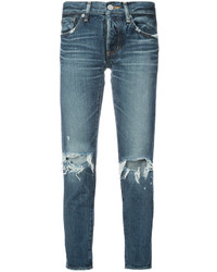 Moussy Distressed Cropped Jeans