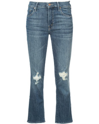 Mother Distressed Cropped Jeans