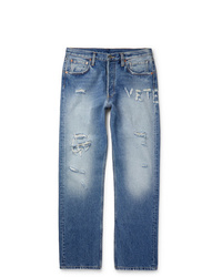 Vetements Distressed Denim Jeans
