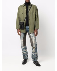 Givenchy Distressed Finish Straight Leg Jeans