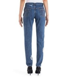 Moschino Distressed Five Pocket Jeans