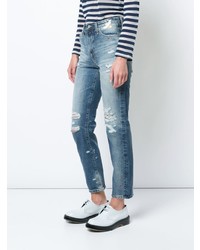 AG Jeans Distressed High Rise Jeans