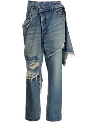 Maison Mihara Yasuhiro Distressed Layered Jeans