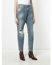 Saint Laurent Distressed Mum Jeans