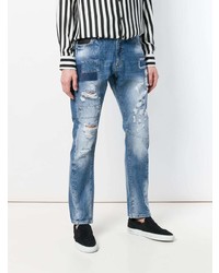 Philipp Plein Distressed Patchwork Jeans