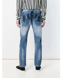 Philipp Plein Distressed Patchwork Jeans
