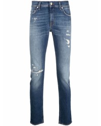 7 For All Mankind Distressed Slim Cut Jeans