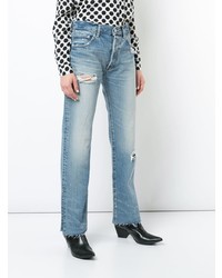 Moussy Vintage Distressed Slit Cuff Jeans