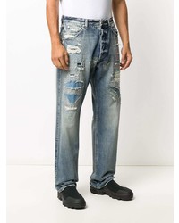 Givenchy Distressed Stonewashed Straight Leg Jeans