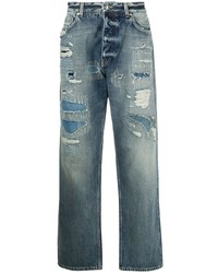 Givenchy Distressed Stonewashed Straight Leg Jeans