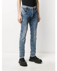 Philipp Plein Distressed Straight Jeans