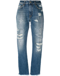 Cycle Distressed Straight Jeans