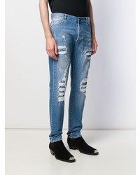 Balmain Distressed Straight Leg Jeans