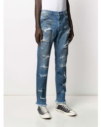 424 Distressed Straight Leg Jeans