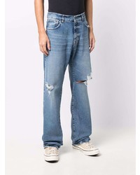 424 Distressed Wide Leg Jeans