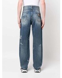 Dolce & Gabbana Distressed Wide Leg Jeans