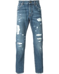 Dolce & Gabbana Ripped Detail Jeans