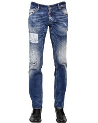 DSQUARED2 18cm Orange Spot Wash Denim Jeans