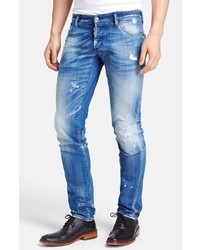 DSQUARED2 Slim Fit Distressed Jeans Blue 44