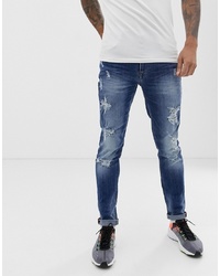 BLEND Echo Tapered Fit Jean In Mid Blue Wash