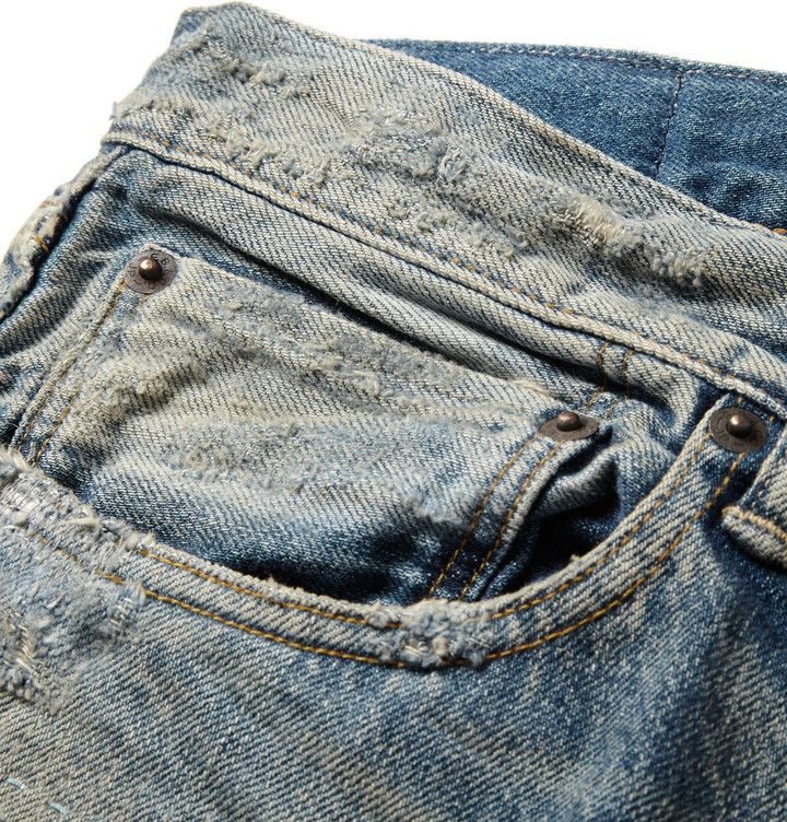 Fabric Brand Co Massa Slim Fit Distressed Selvedge Denim Jeans, $650 ...