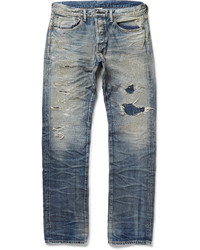 Fabric Brand Co Massa Slim Fit Distressed Selvedge Denim Jeans