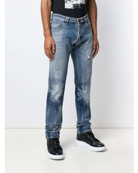 Philipp Plein Faded Effect Jeans