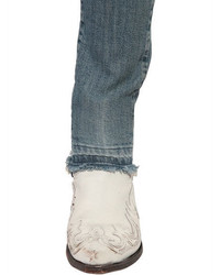 Faith Connexion 16cm Distressed Cotton Denim Jeans