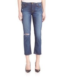 Hudson Fallon Distressed Cropped Jeans
