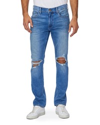Paige Federal Ripped Slim Straight Leg Jeans In Archie Destructed At Nordstrom