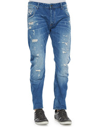 G Star G Star Arc 3d Destroyed Slim Denim Jeans Medium Blue