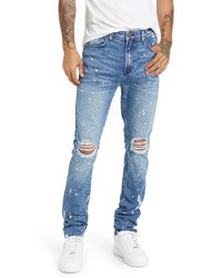 Monfrere Greyson Ripped Skinny Fit Jeans In Dist Soho Lyon At Nordstrom